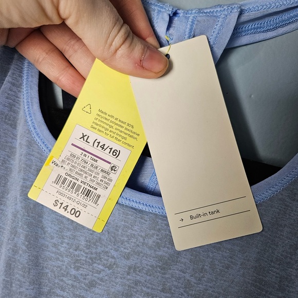 2/$12 All In Motion Double Layer Tank Girls XL - Picture 2 of 4